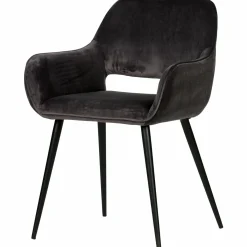 Eetkamerstoel Jelle Velvet - Grijs - Loft24.nl