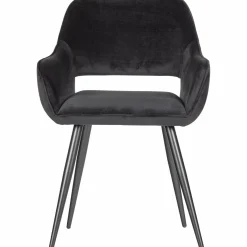 Eetkamerstoel Jelle Velvet - Zwart - Loft24.nl