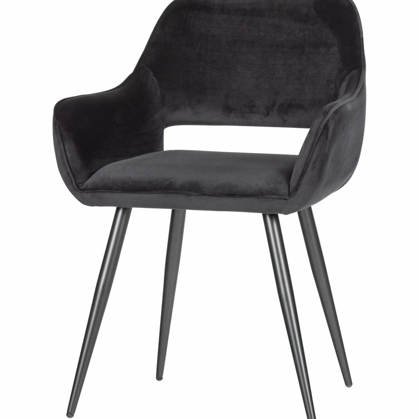 Eetkamerstoel Jelle Velvet - Zwart - Loft24.nl