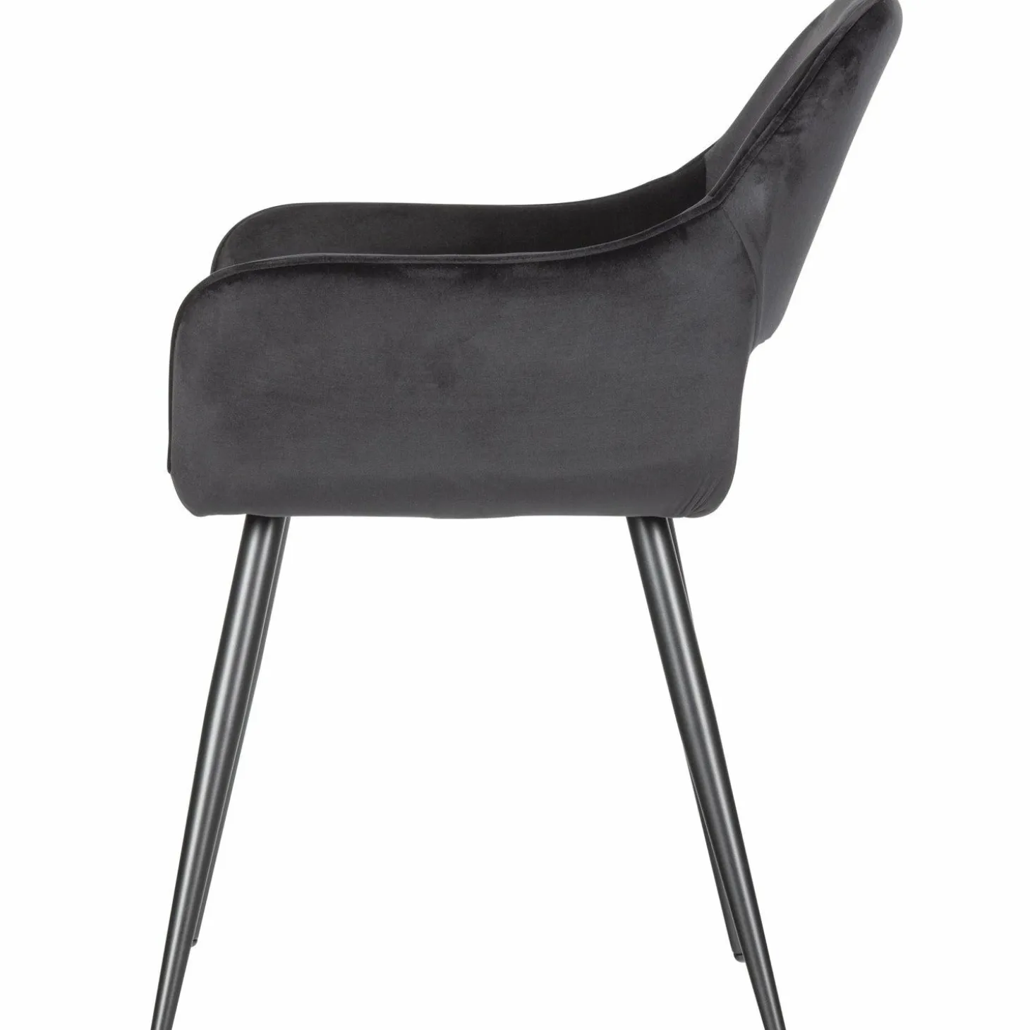 Eetkamerstoel Jelle Velvet - Zwart - Loft24.nl