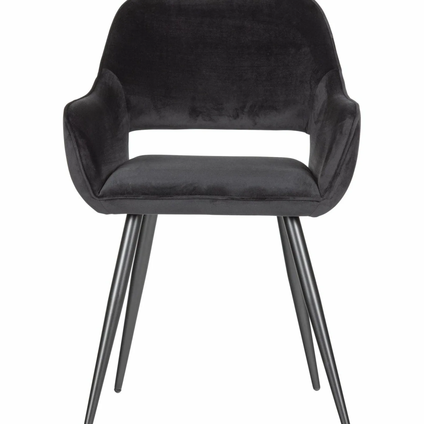Eetkamerstoel Jelle Velvet - Zwart - Loft24.nl