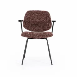 Eetkamerstoel Jon met armleuning - Rood - Loft24.nl