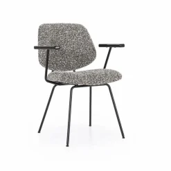 Eetkamerstoel Jon met armleuning - Taupe - Loft24.nl