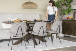 Eetkamerstoel Jon met armleuning - Taupe - Loft24.nl