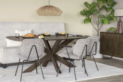 Eetkamerstoel Jon met armleuning - Taupe - Loft24.nl