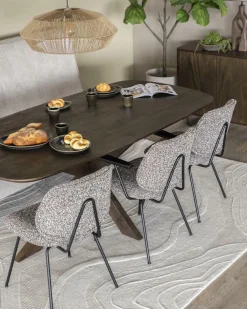 Eetkamerstoel Jon met armleuning - Taupe - Loft24.nl