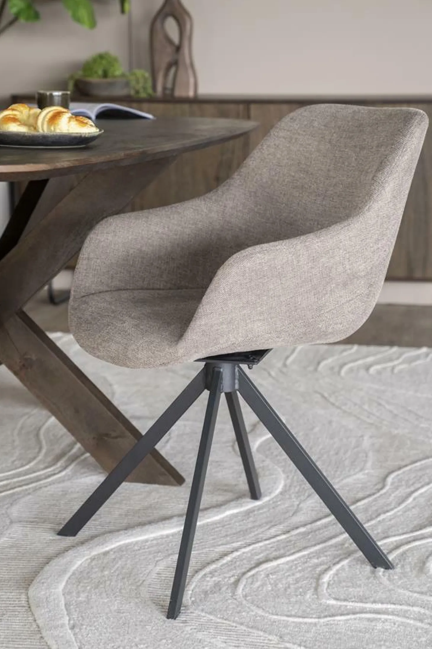 Eetkamerstoel Mamé - Bruin - Loft24.nl