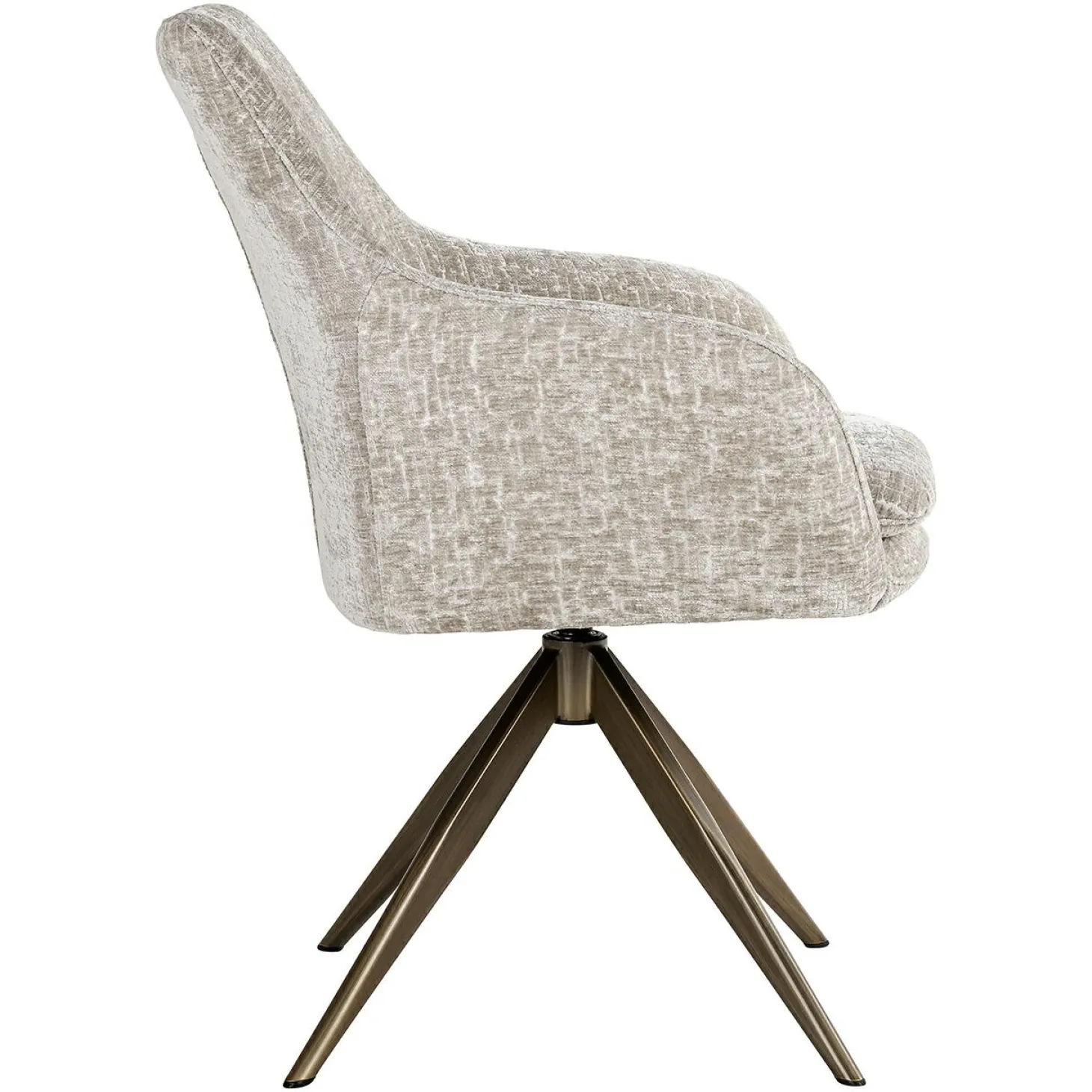 Eetkamerstoel Marlon Chenille kleur Pearl - Loft24.nl