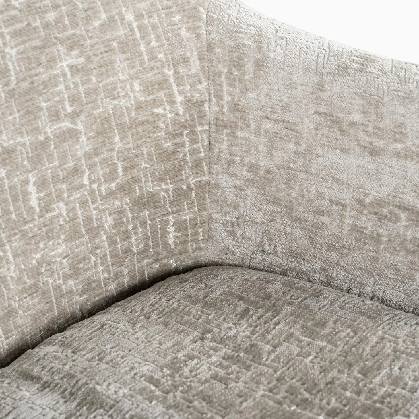 Eetkamerstoel Marlon Chenille kleur Pearl - Loft24.nl