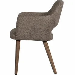 Eetkamerstoel Murat Bruin onderstel - Taupe/Bruin - Loft24.nl
