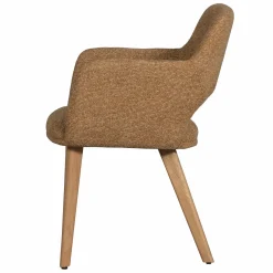 Eetkamerstoel Murat Naturel onderstel - Geel/Bruin - Loft24.nl