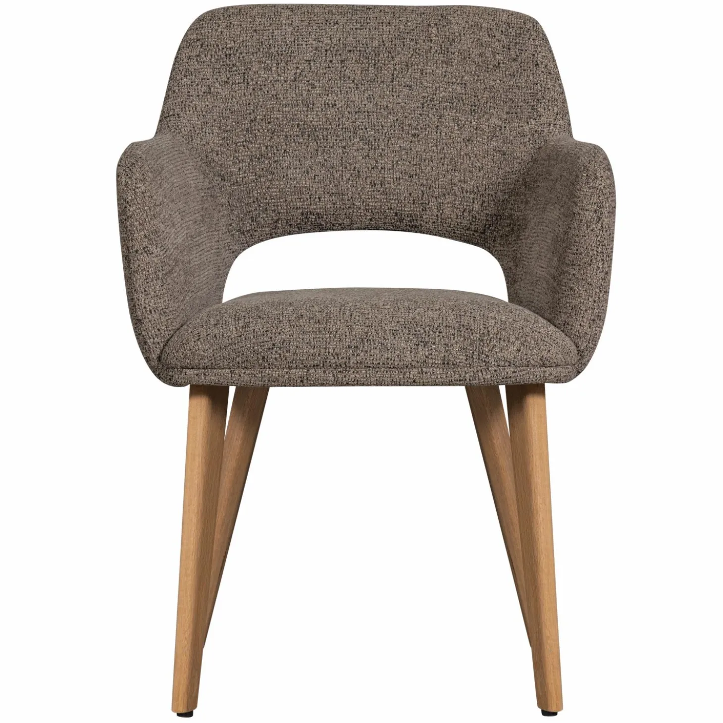Eetkamerstoel Murat Naturel onderstel - Taupe/Bruin - Loft24.nl