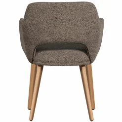 Eetkamerstoel Murat Naturel onderstel - Taupe/Bruin - Loft24.nl