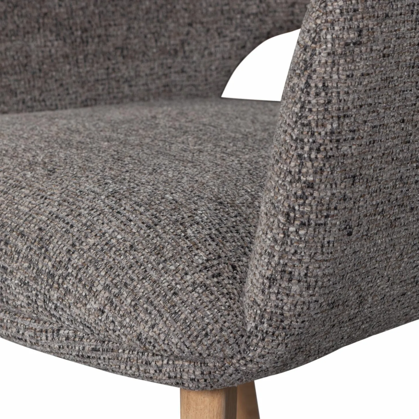 Eetkamerstoel Murat Naturel onderstel - Taupe/Bruin - Loft24.nl