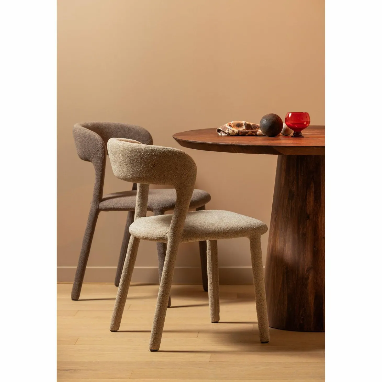 Eetkamerstoel Noble Geweven - Taupe - Loft24.nl