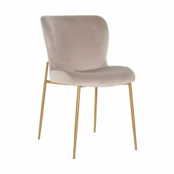 Eetkamerstoel Odessa Velvet kleur Khaki - Loft24.nl