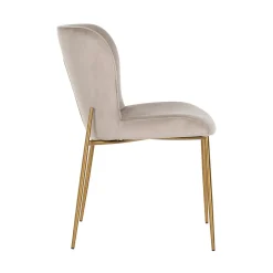 Eetkamerstoel Odessa Velvet kleur Khaki - Loft24.nl