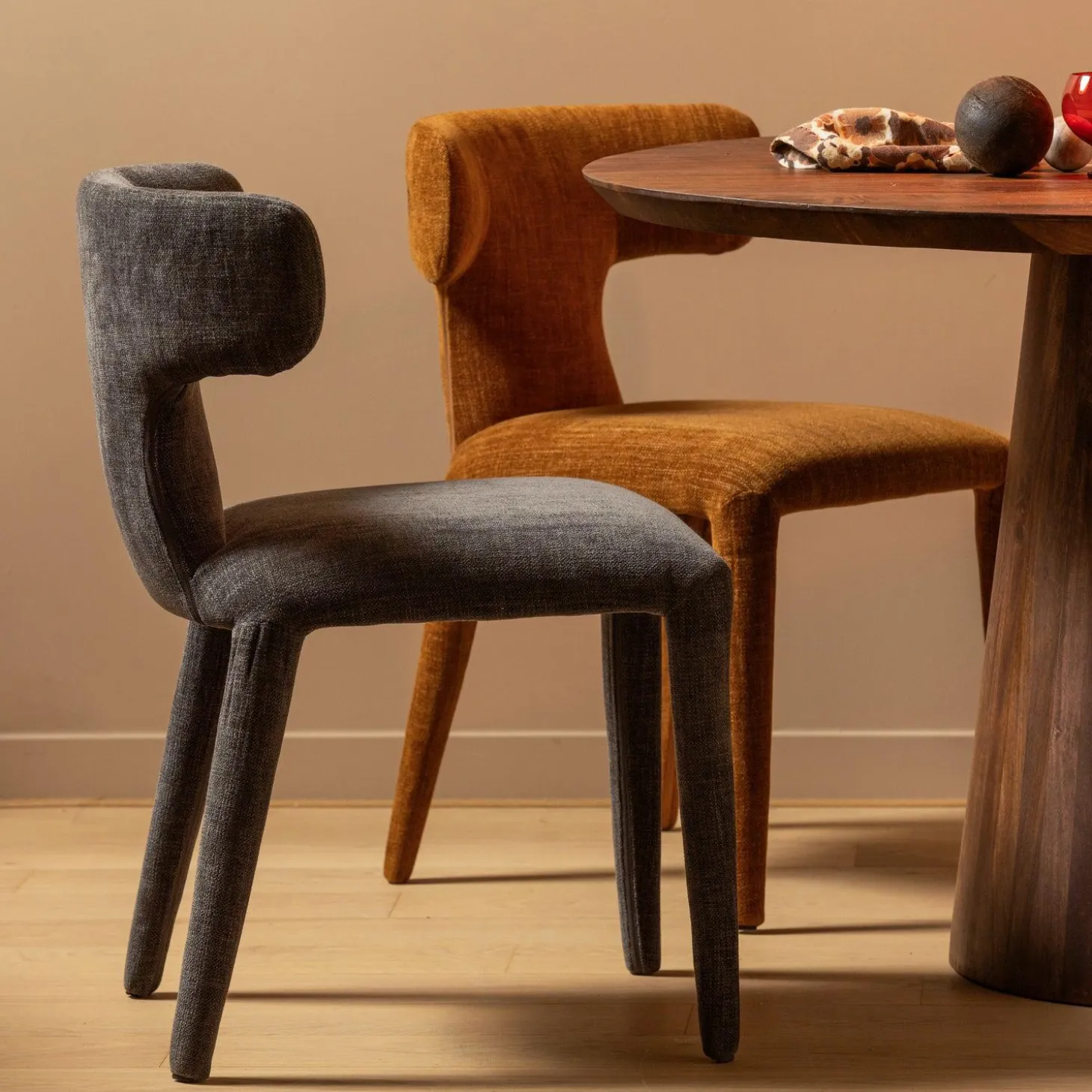 Eetkamerstoel Permit Geweven - Espresso - Loft24.nl