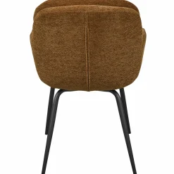 Eetkamerstoel Runa Chenille - Bruin/Geel - Loft24.nl