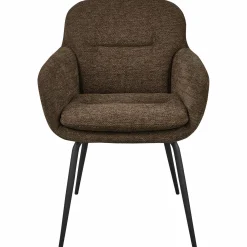 Eetkamerstoel Runa Chenille - Warm Bruin - Loft24.nl