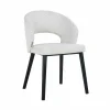 Eetkamerstoel Savoy Bouclé kleur Wit - Loft24.nl