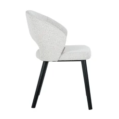 Eetkamerstoel Savoy Bouclé kleur Wit - Loft24.nl