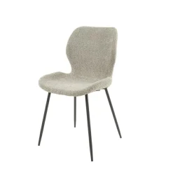 Eetkamerstoel Shell Bouclé - Zand - Loft24.nl