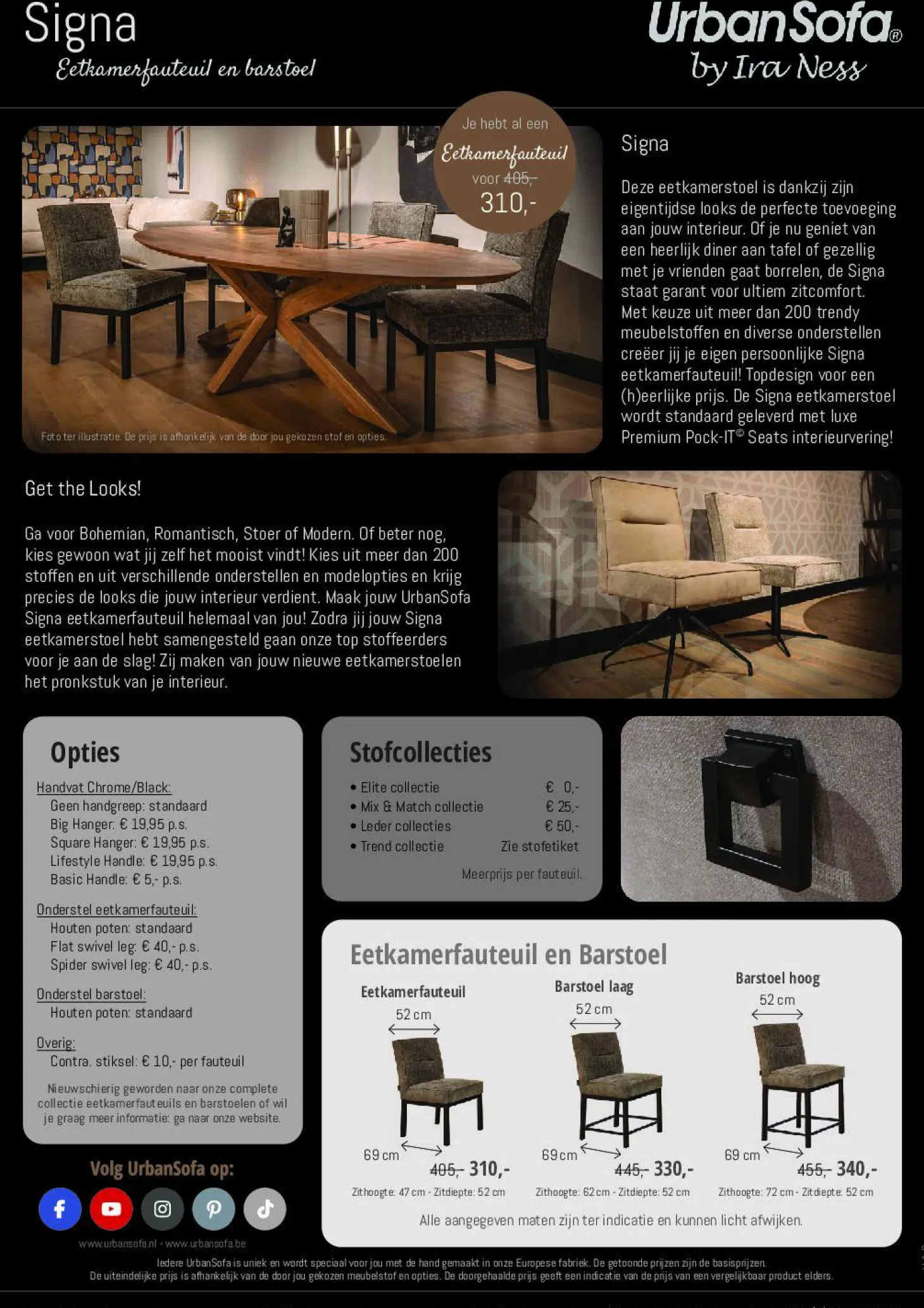 Eetkamerstoel Signa - zelf samenstellen - Loft24.nl