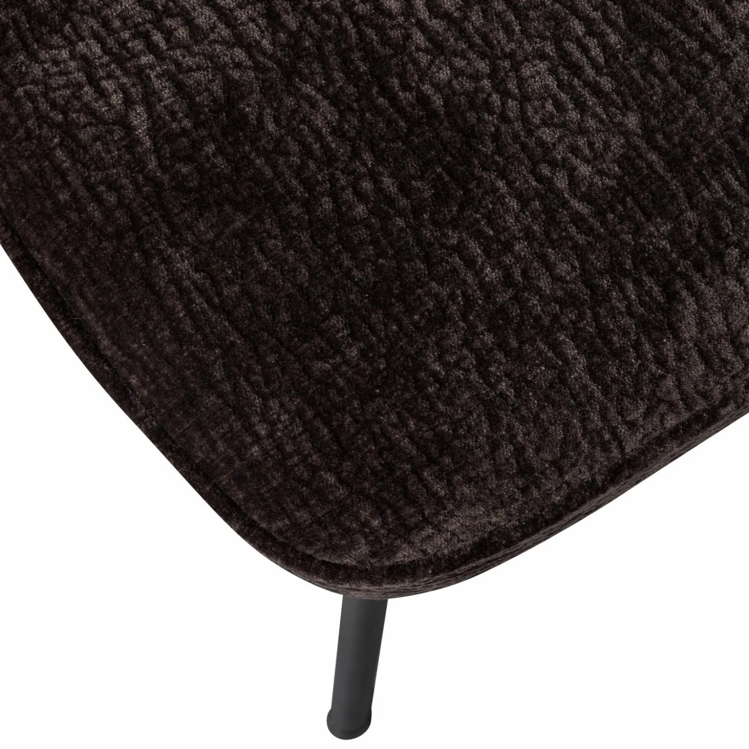 Eetkamerstoel Vogue 3D Chenille - Donkerbruin - Loft24.nl
