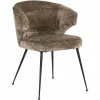 Eetkamerstoel Xandra Chenille kleur Stone - Loft24.nl