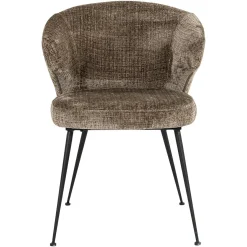 Eetkamerstoel Xandra Chenille kleur Stone - Loft24.nl