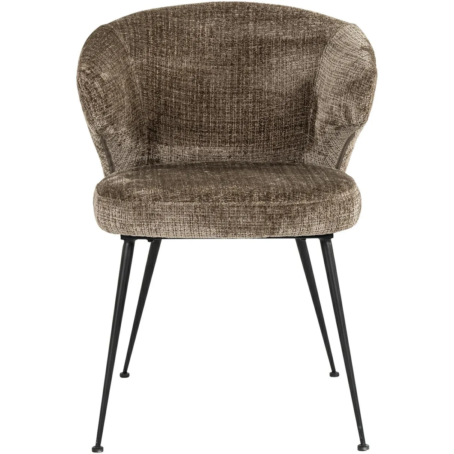 Eetkamerstoel Xandra Chenille kleur Stone - Loft24.nl