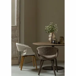 Eetkamerstoel Yossi Bruin houten onderstel- Bruin - Loft24.nl