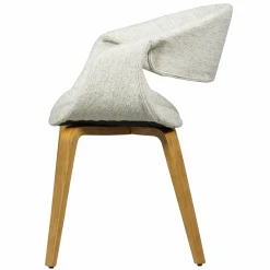 Eetkamerstoel Yossi Naturel houten onderstel - Naturel - Loft24.nl