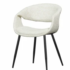 Eetkamerstoel Yossi Zwart onderstel - Naturel - Loft24.nl