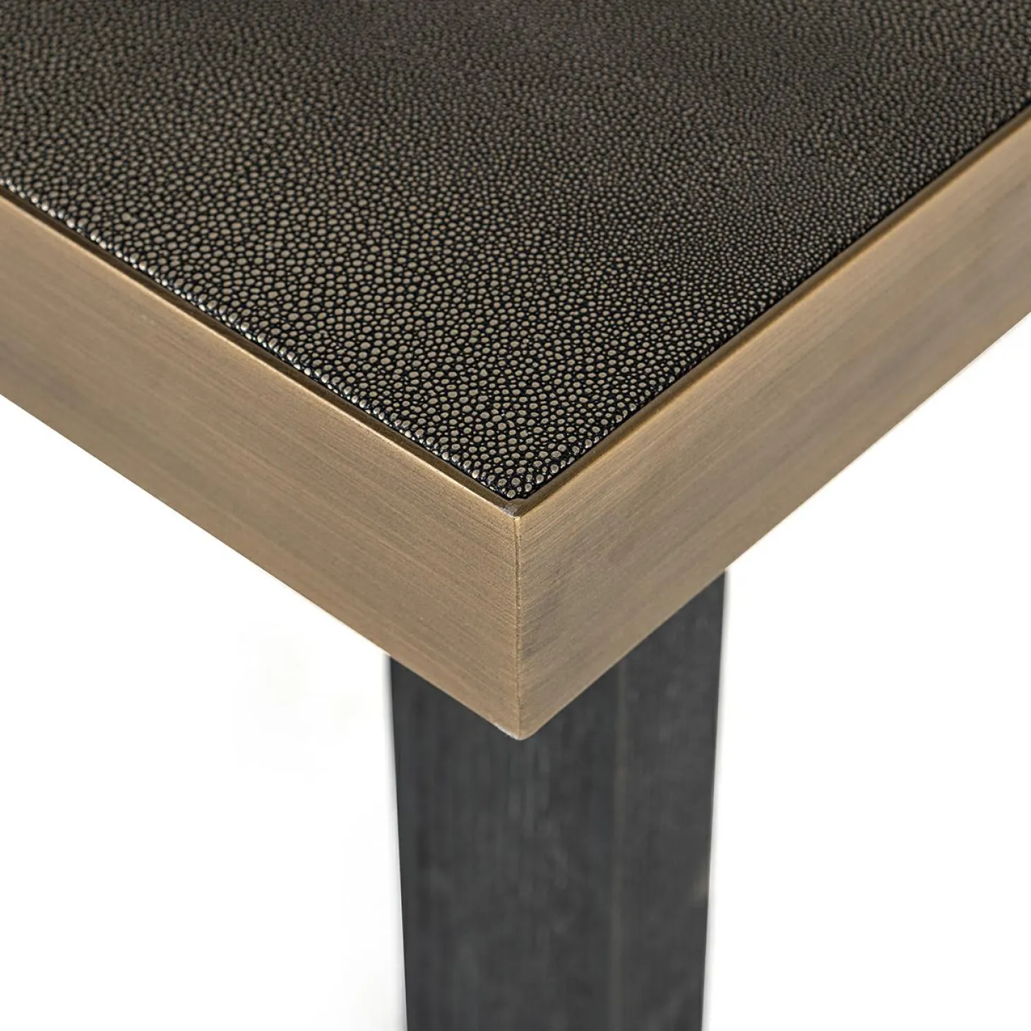 Eettafel Bloomville segrijn lederlook 200 x 100 cm - Zwart - Loft24.nl
