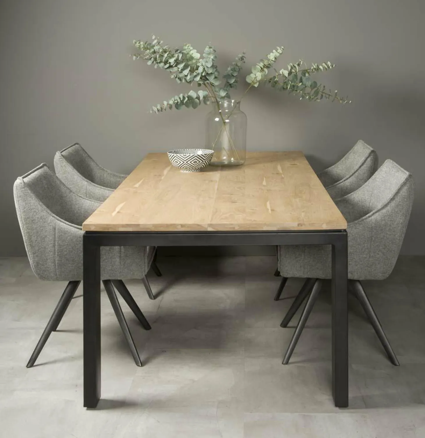 Eettafel Lido Eiken en Metaal - 220 cm - Loft24.nl