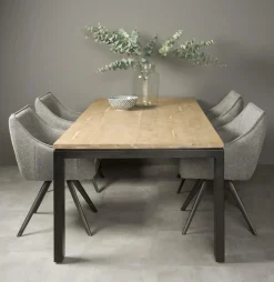 Eettafel Lido Eiken en Metaal - 180 cm - Loft24.nl