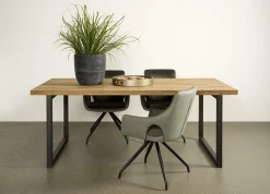 Eettafel Lucca Teak met metalen poten - 180 cm - Loft24.nl