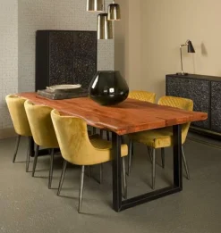 Eettafel Nicosia Boomstam Mangohout - 220 cm - Loft24.nl