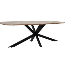 Eettafel Silvi Deens ovaal Mangohout Naturel - 240cm - Loft24.nl