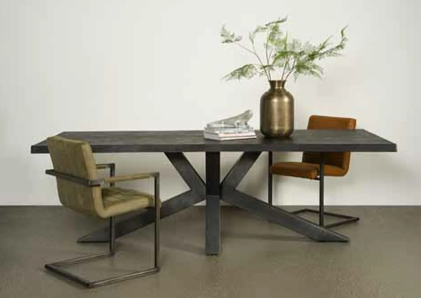 Eettafel Sovana Zwart - 240 cm - Loft24.nl