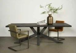 Eettafel Sovana Zwart - 180 cm - Loft24.nl