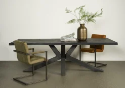 Eettafel Sovana Zwart - 160 cm - Loft24.nl