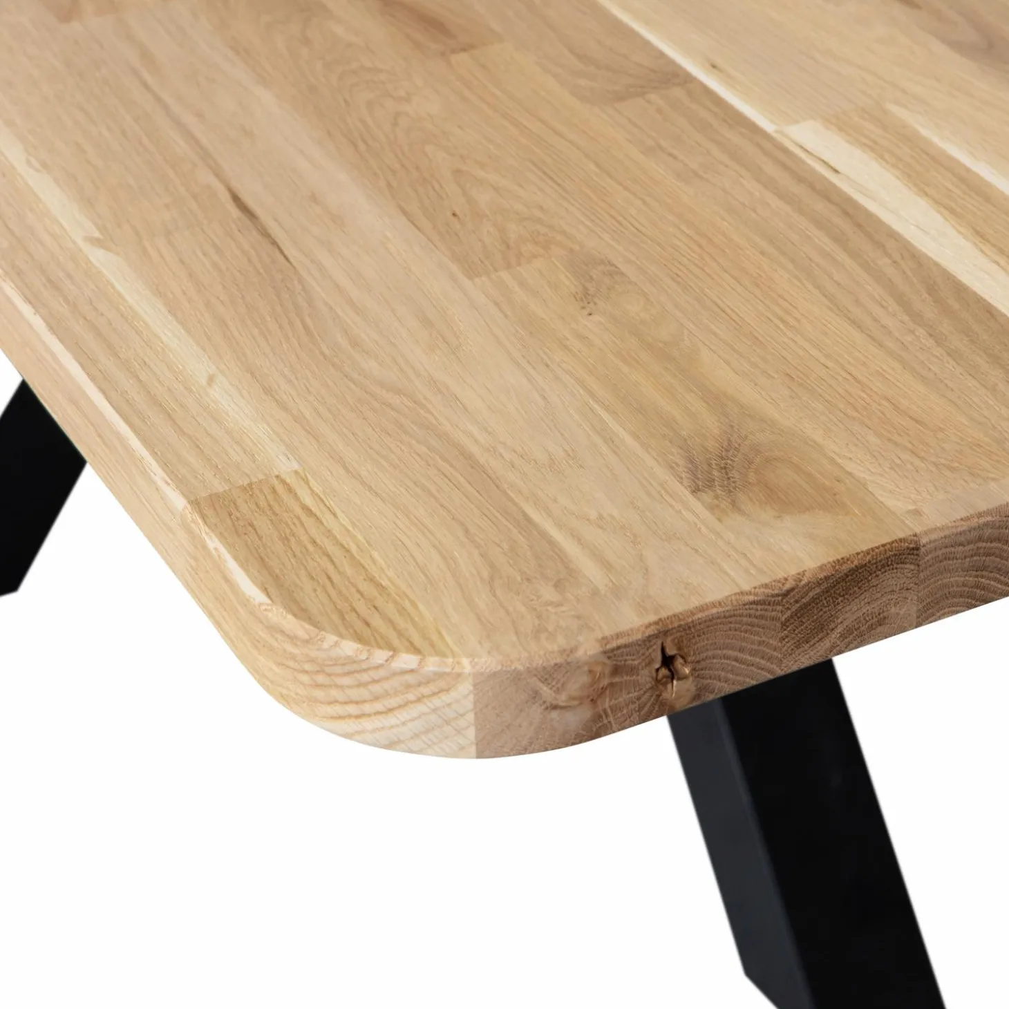 Eettafel Tablo Eikenhout, 240 x 100cm, kleur Naturel - Zeeland poot - Loft24.nl