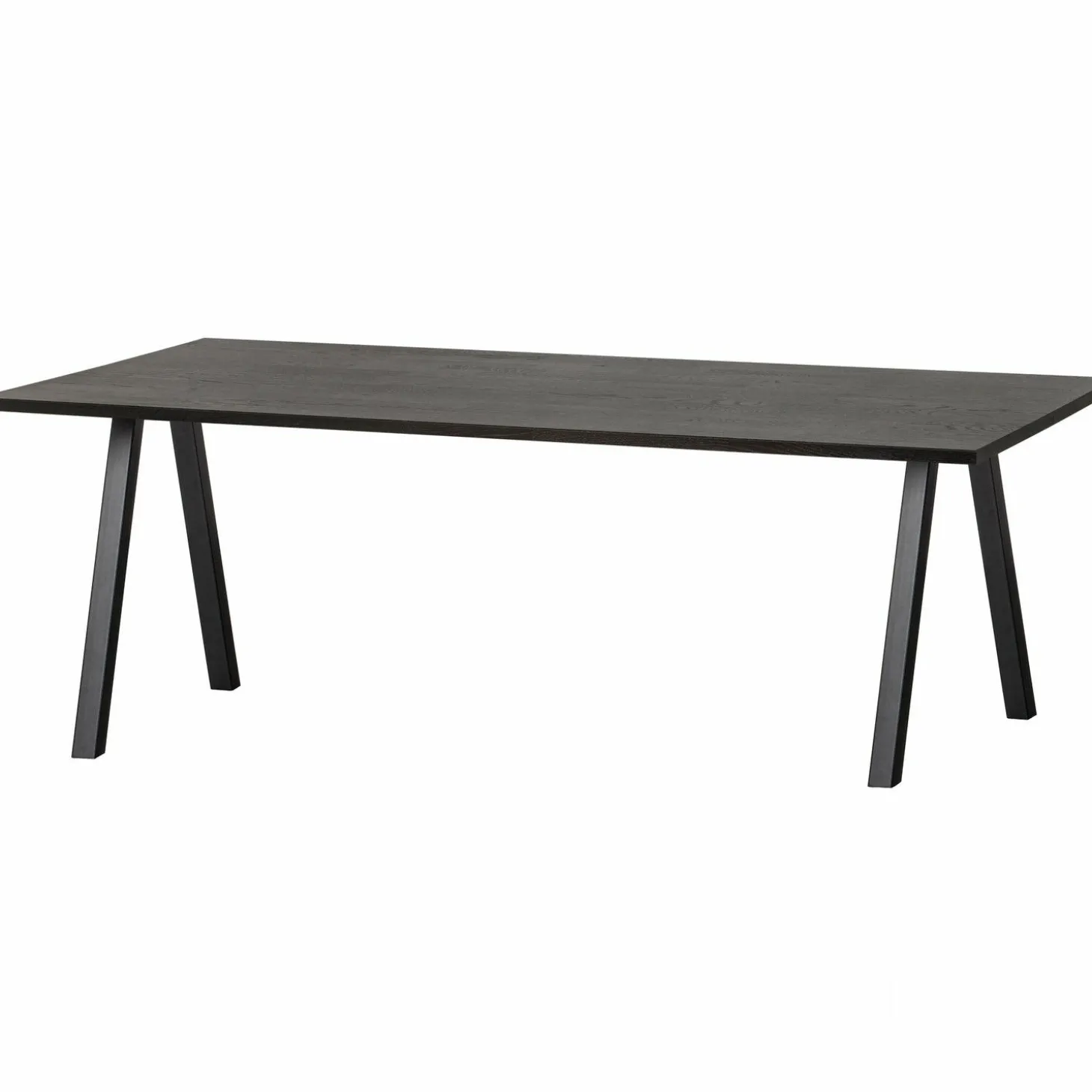 Eettafel Tablo Eiken, Met 2-standen poot, kleur Blacknight - 160 cm - Loft24.nl