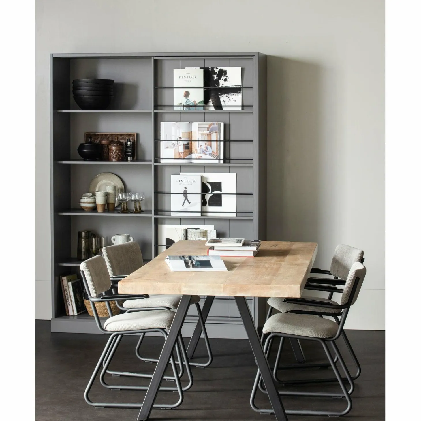 Eettafel Tablo Mangohout, met 2-standen Alkmaar poot - 180 cm - Loft24.nl