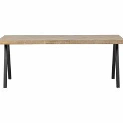 Eettafel Tablo Mangohout Visgraat, met 2-standen poot - 200cm - Loft24.nl