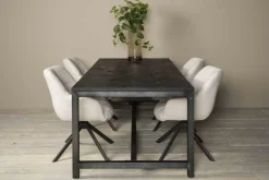 Eettafel Ziano Visgraat Zwart - 220 cm - Loft24.nl