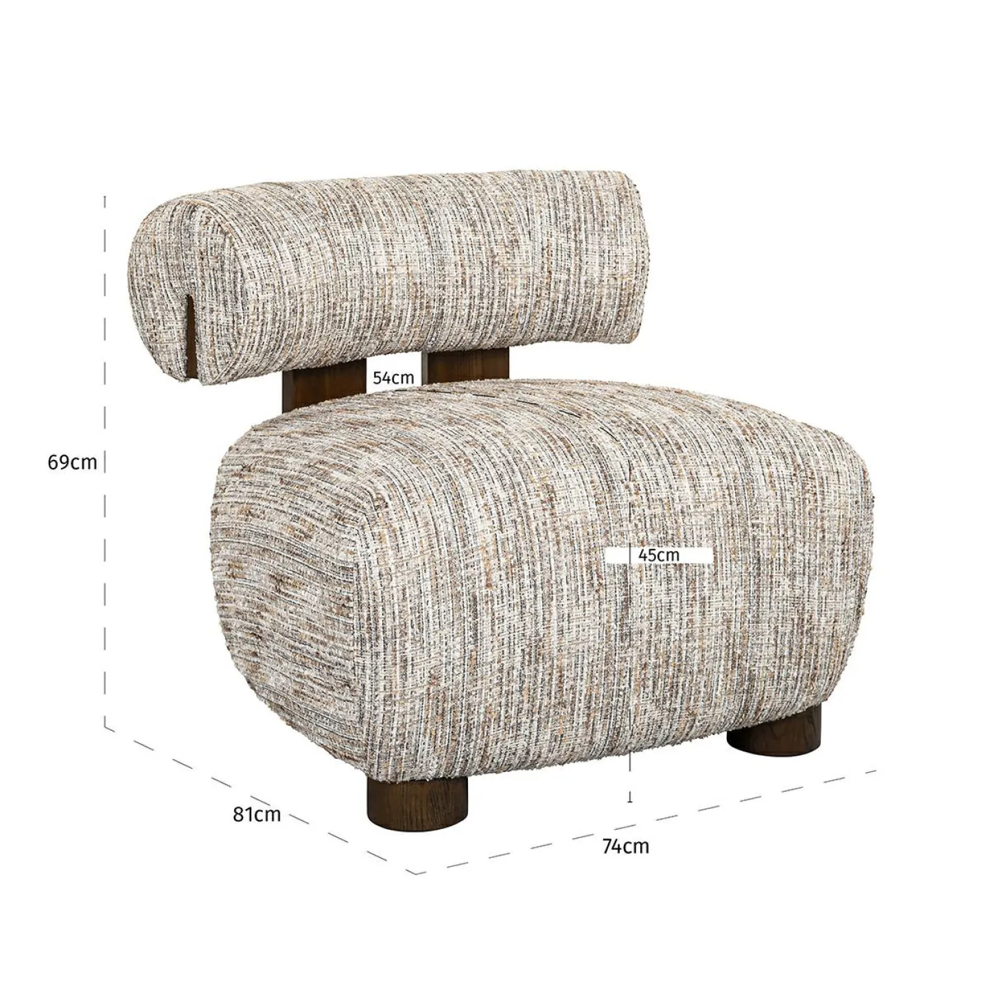 Fauteuil Arabella Geweven - Greige - Loft24.nl